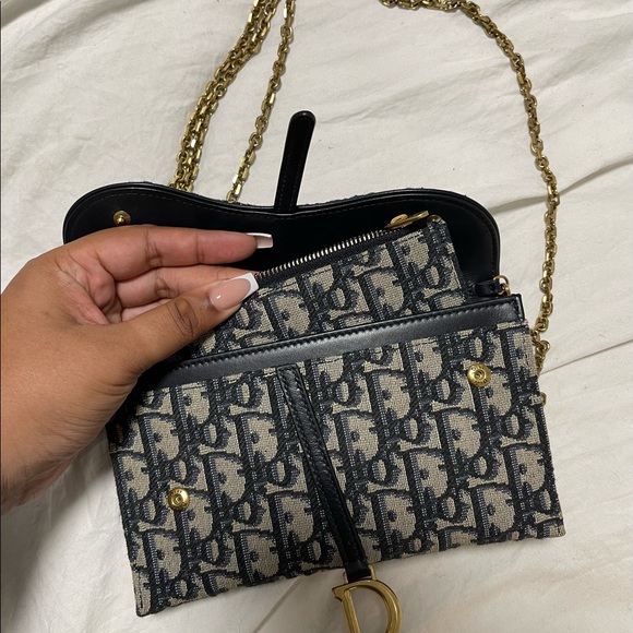 Dior Long Saddle Wallet with Chain *Authentic* - Picture 6 of 8